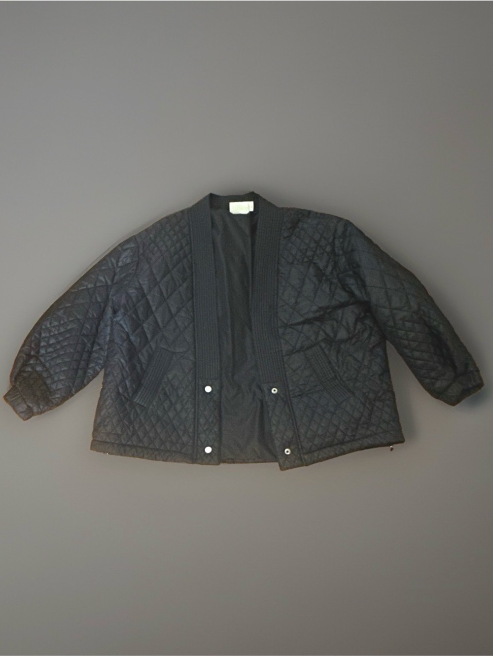 Maeve Black Quilted Lightweight Jacket One Size